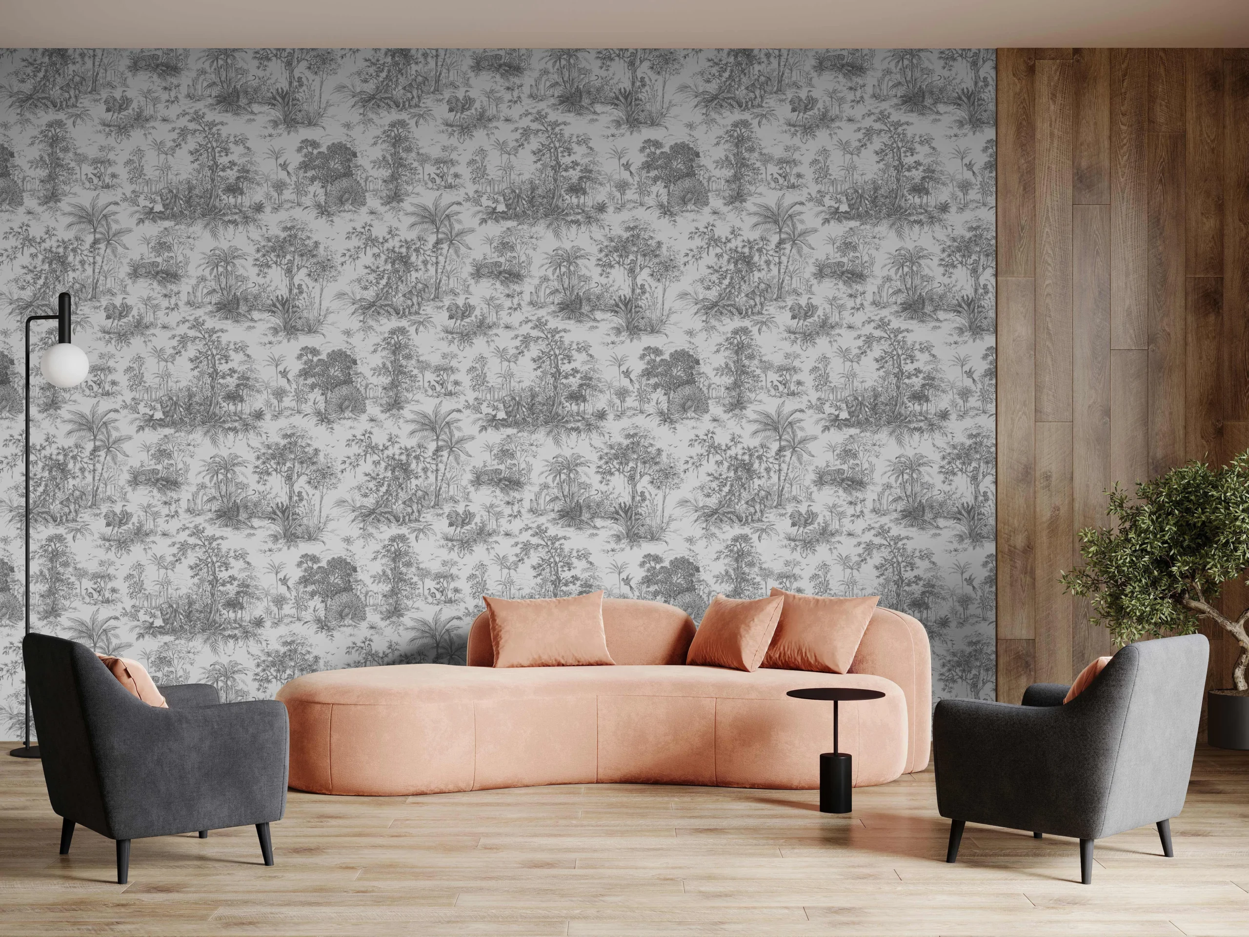 Gray Embossed Wallpaper – Understated Elegance (24207-3)